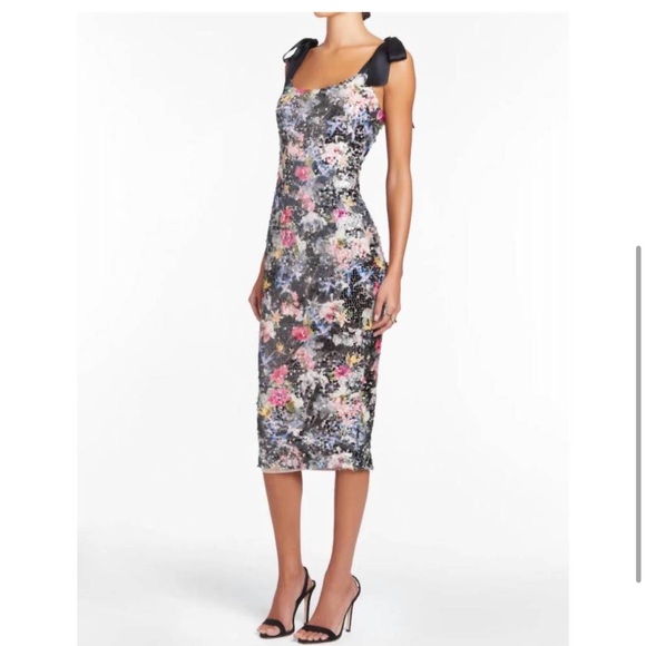 Amanda Uprichard Lusana Midi Dress inNight Garden Small